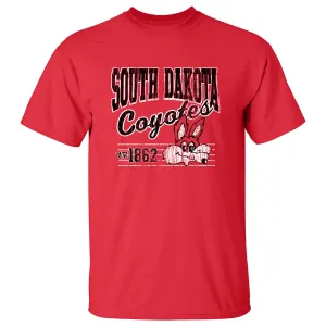 2024 Yote Life MV Tee Red University of South Dakota with Charlie's Face