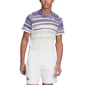 Adidas FreeLift HEAT.RDY White Mens Short Sleeve Crew Tennis Shirt