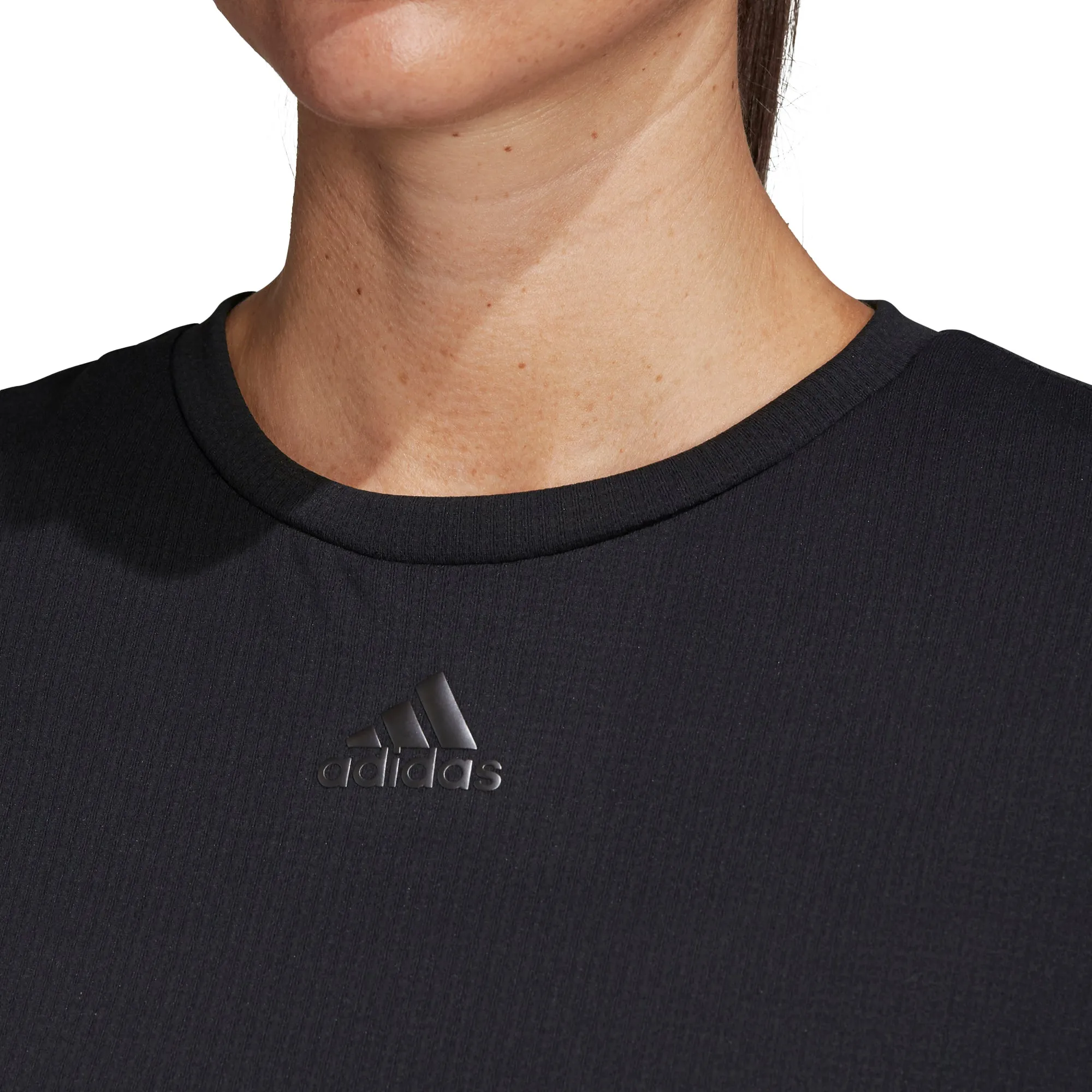 Adidas HEAT.RDY Black Womens Short Sleeve Tennis Shirt