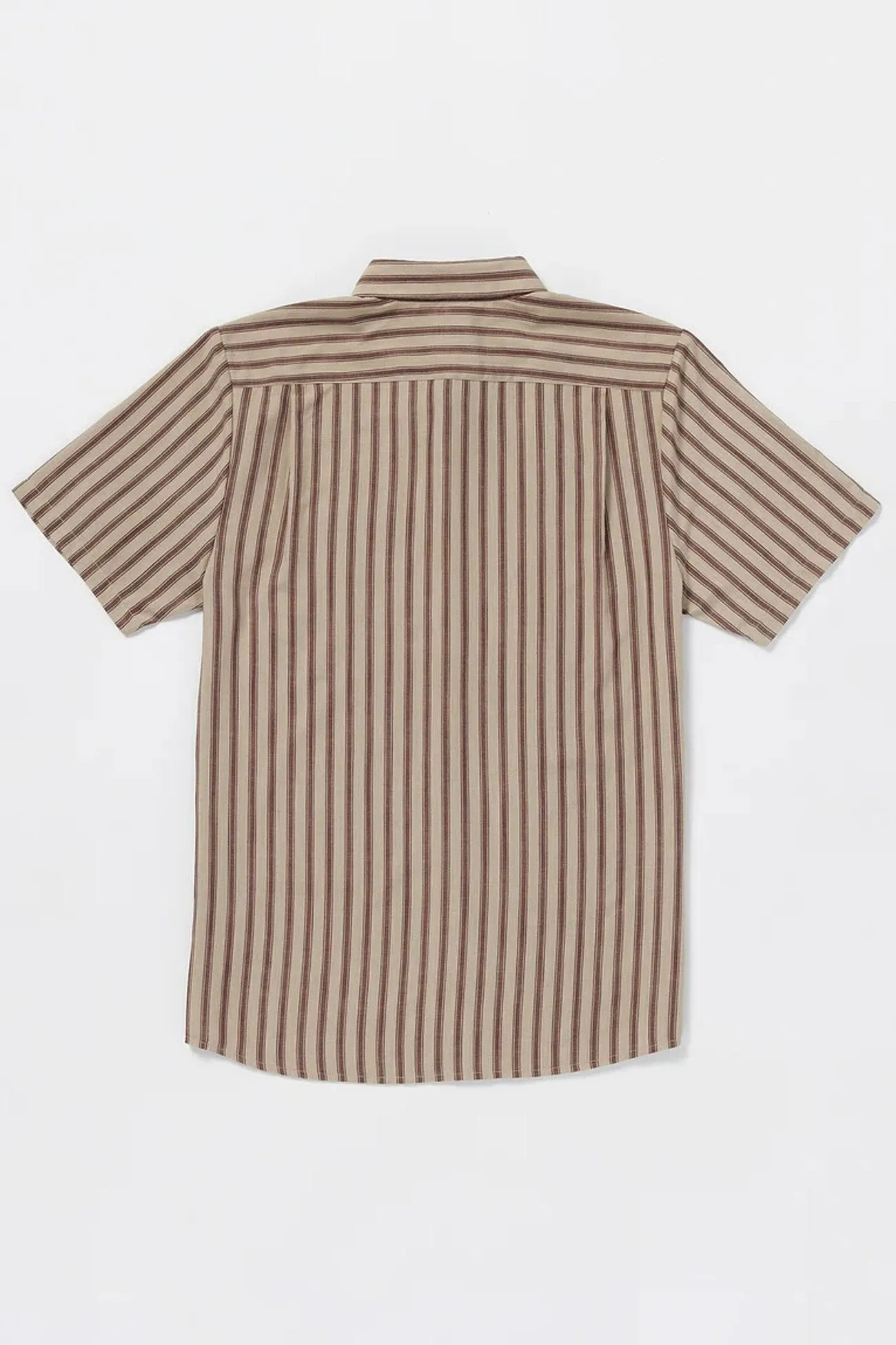 Arvostripe Woven Short Sleeve Shirt Light Khaki