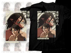 Awesome Eren Yeager Design Crewneck Png Digital Download