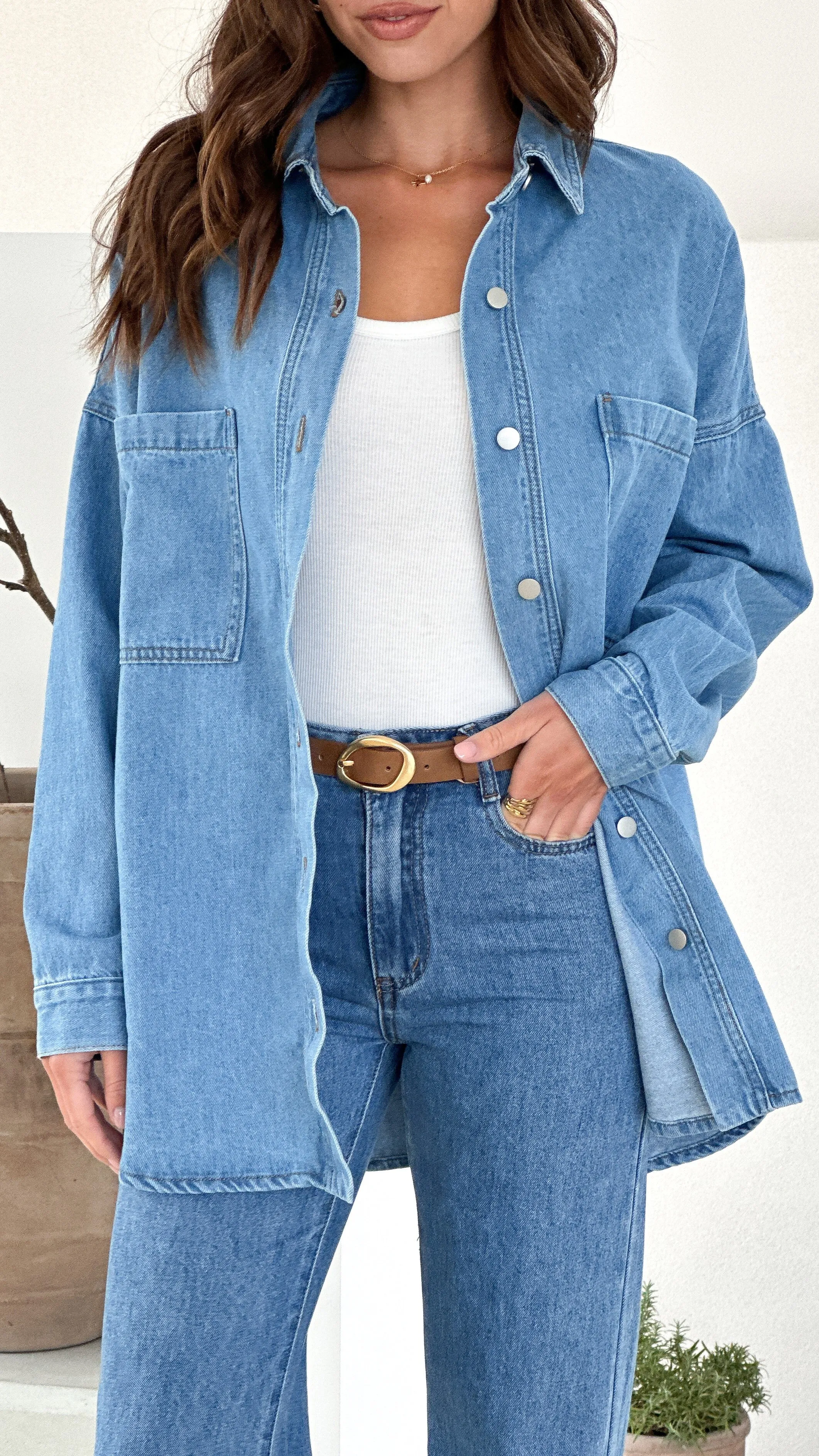 Blake Denim Shirt - Light Mid Denim