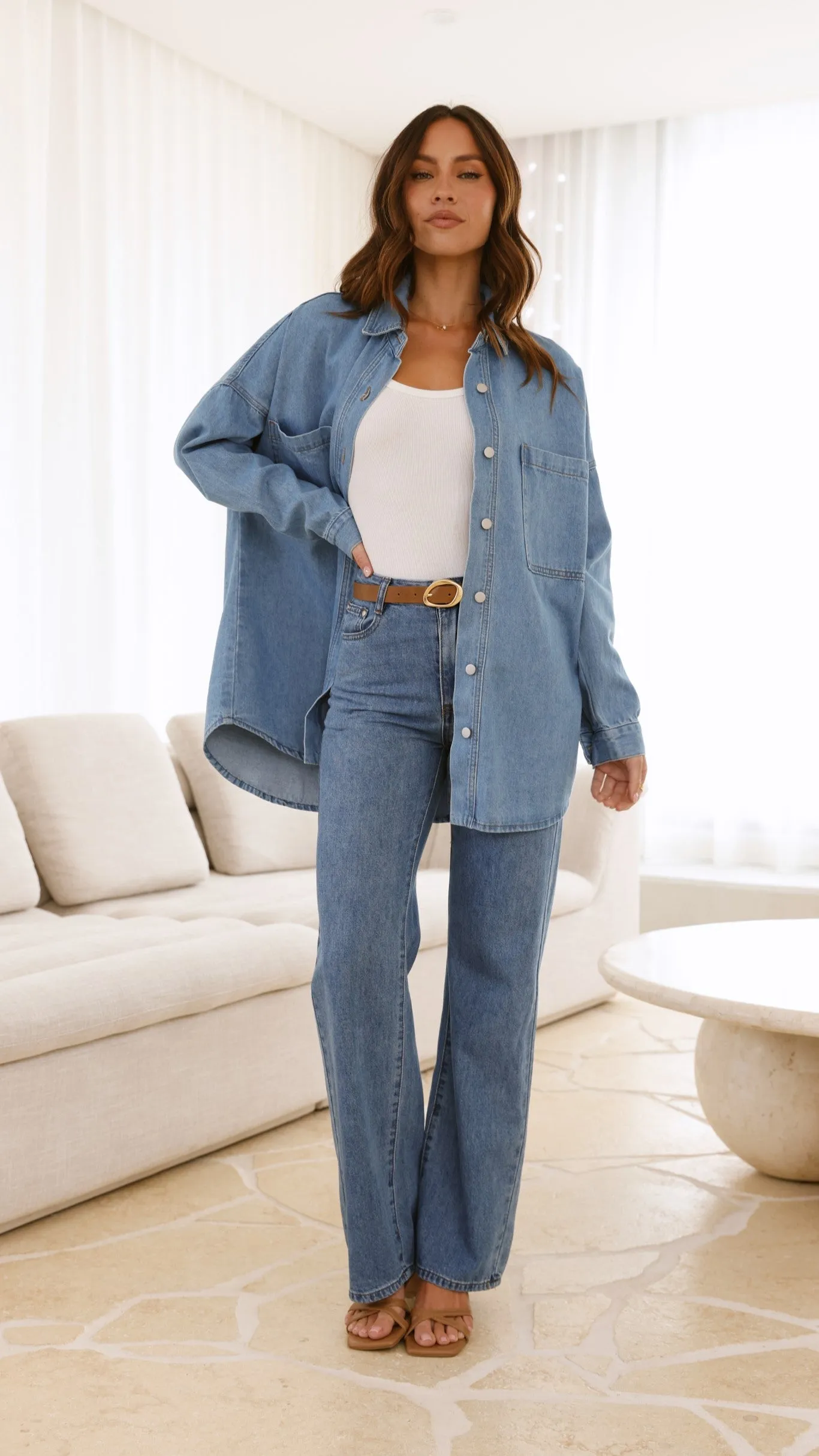 Blake Denim Shirt - Light Mid Denim