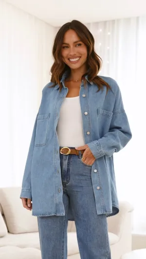 Blake Denim Shirt - Light Mid Denim