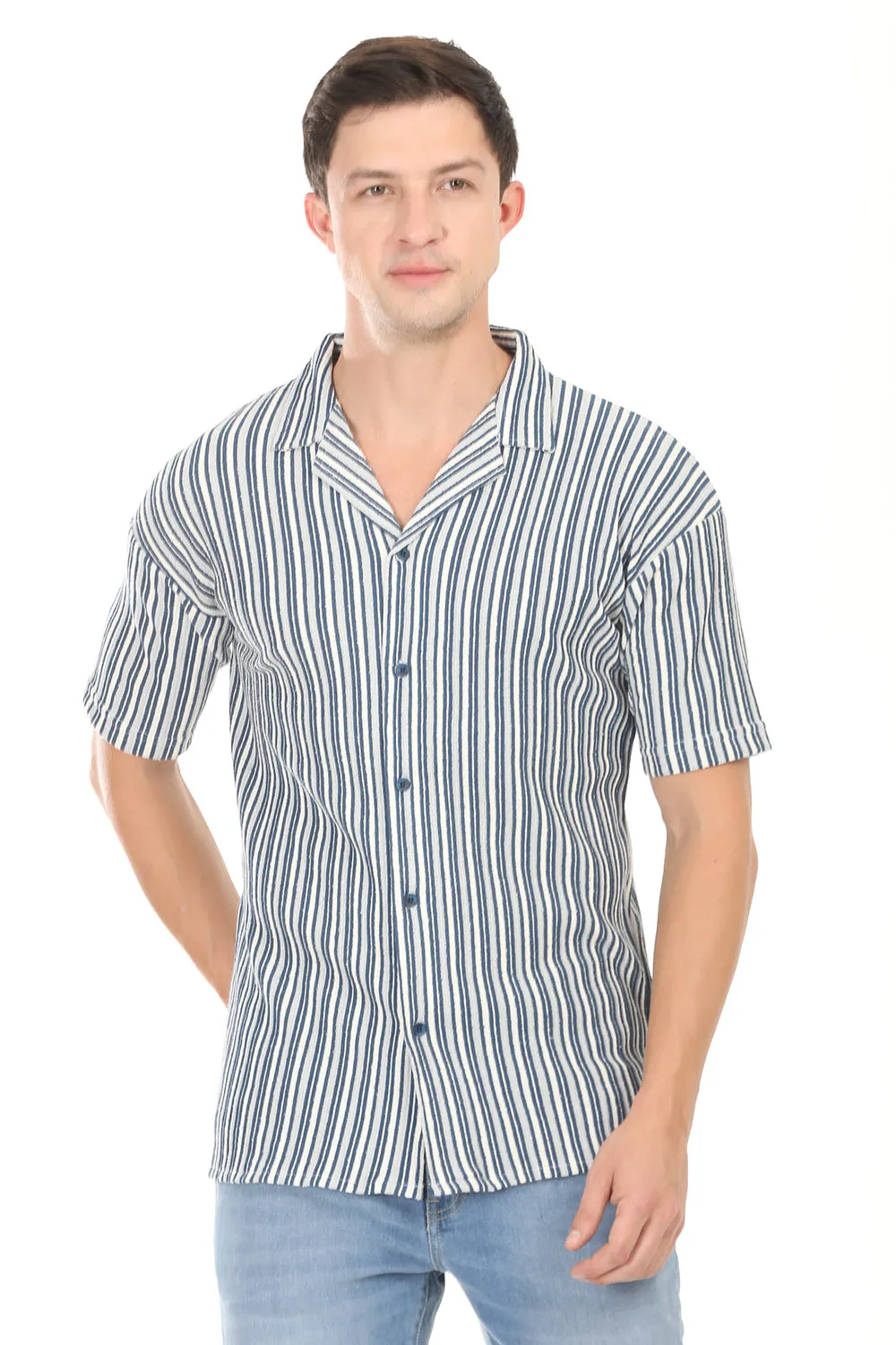 Blue Beach wear Cuban Shirt