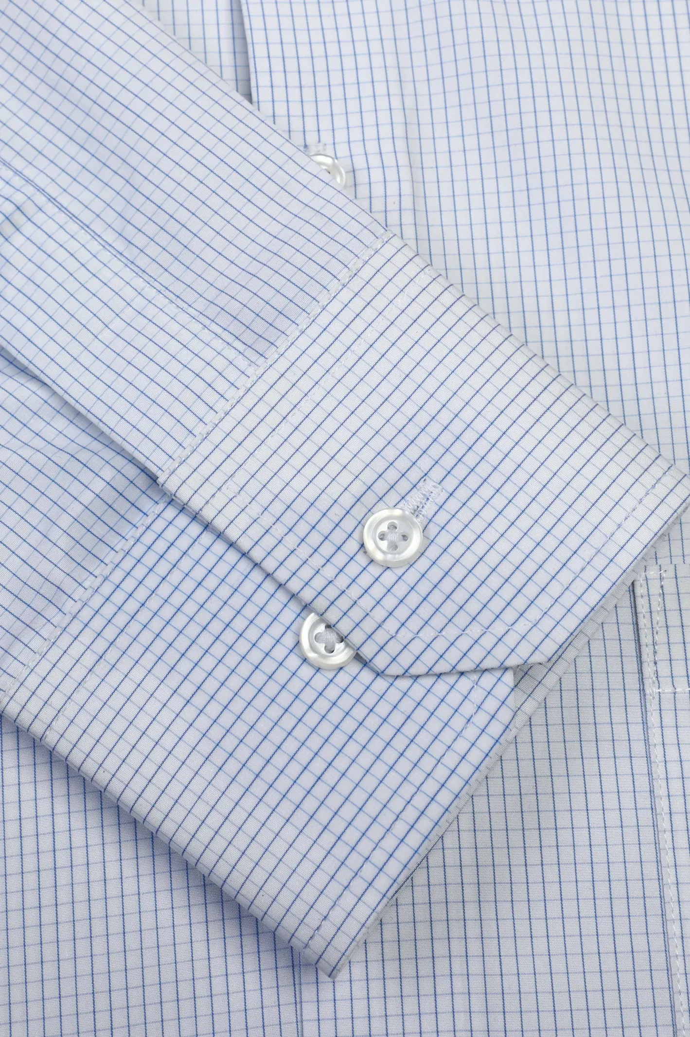 Blue Graph Check Formal Shirt