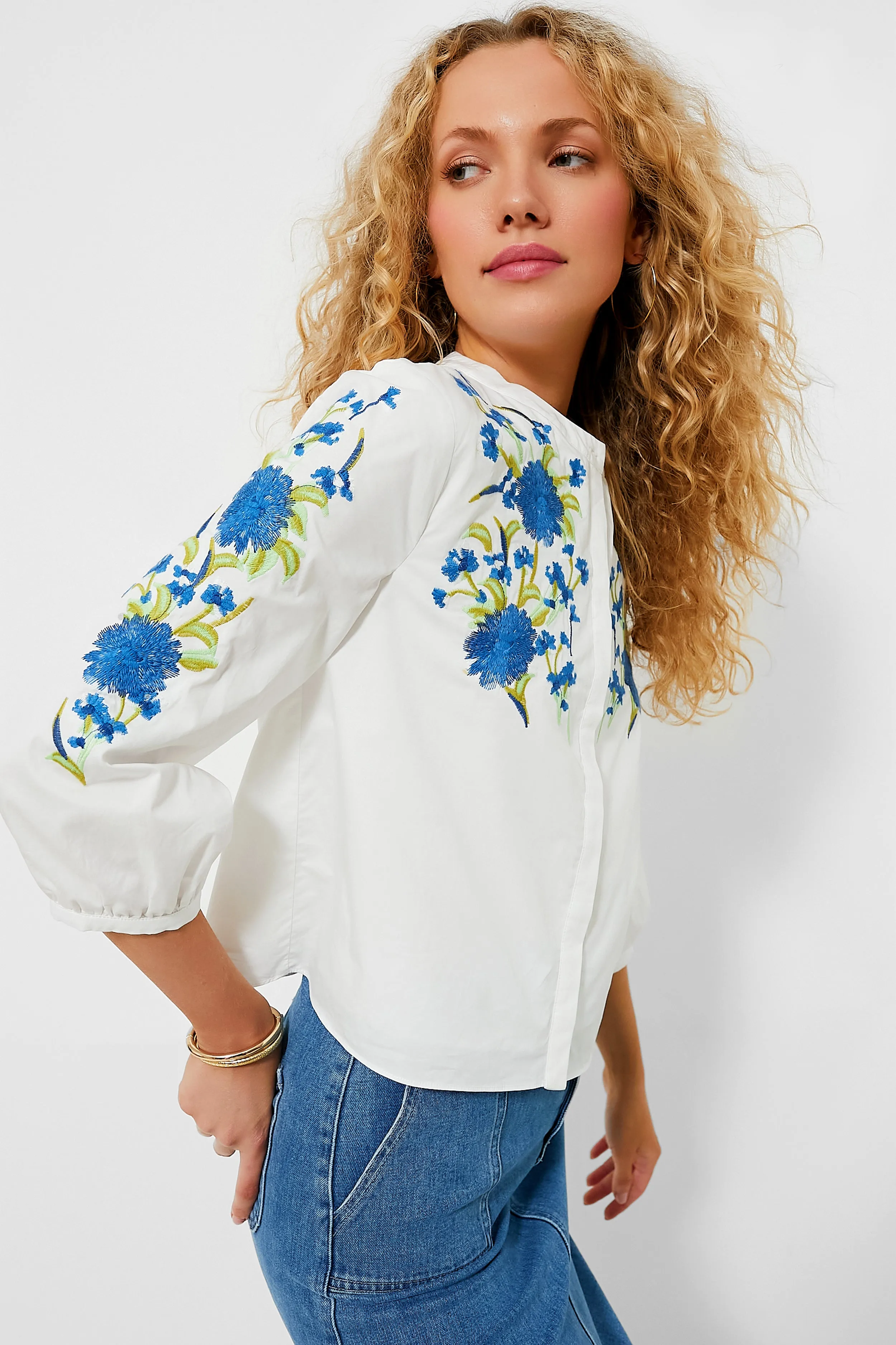 Bluebell Embroidery Thalia Blouse