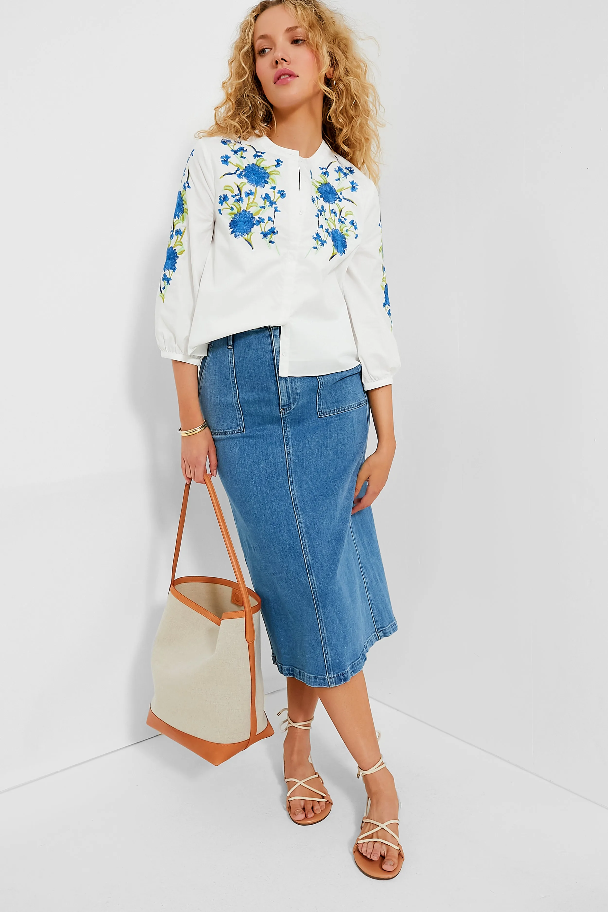 Bluebell Embroidery Thalia Blouse