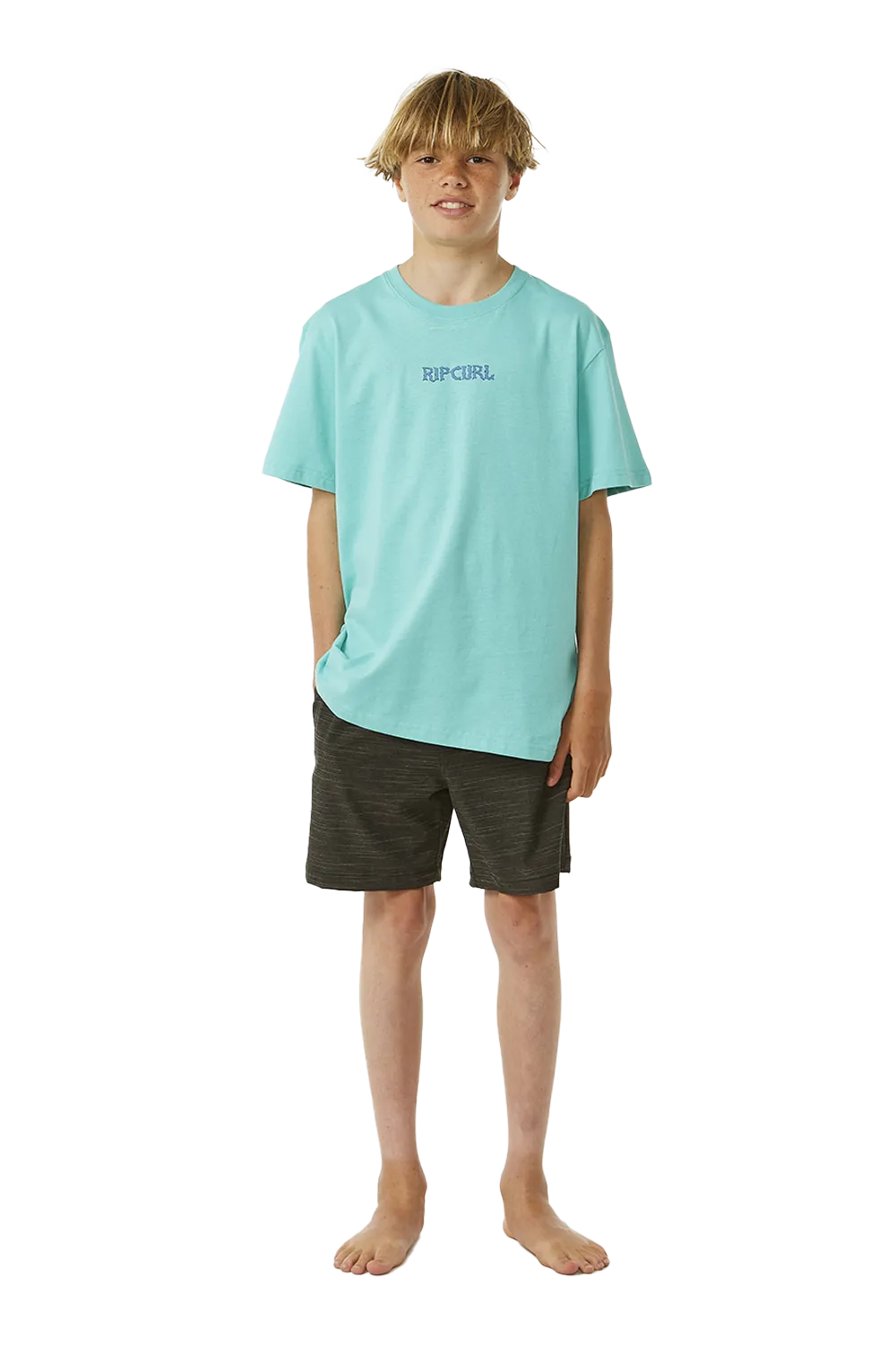 Boys Lost Island Art T-Shirt in Aqua