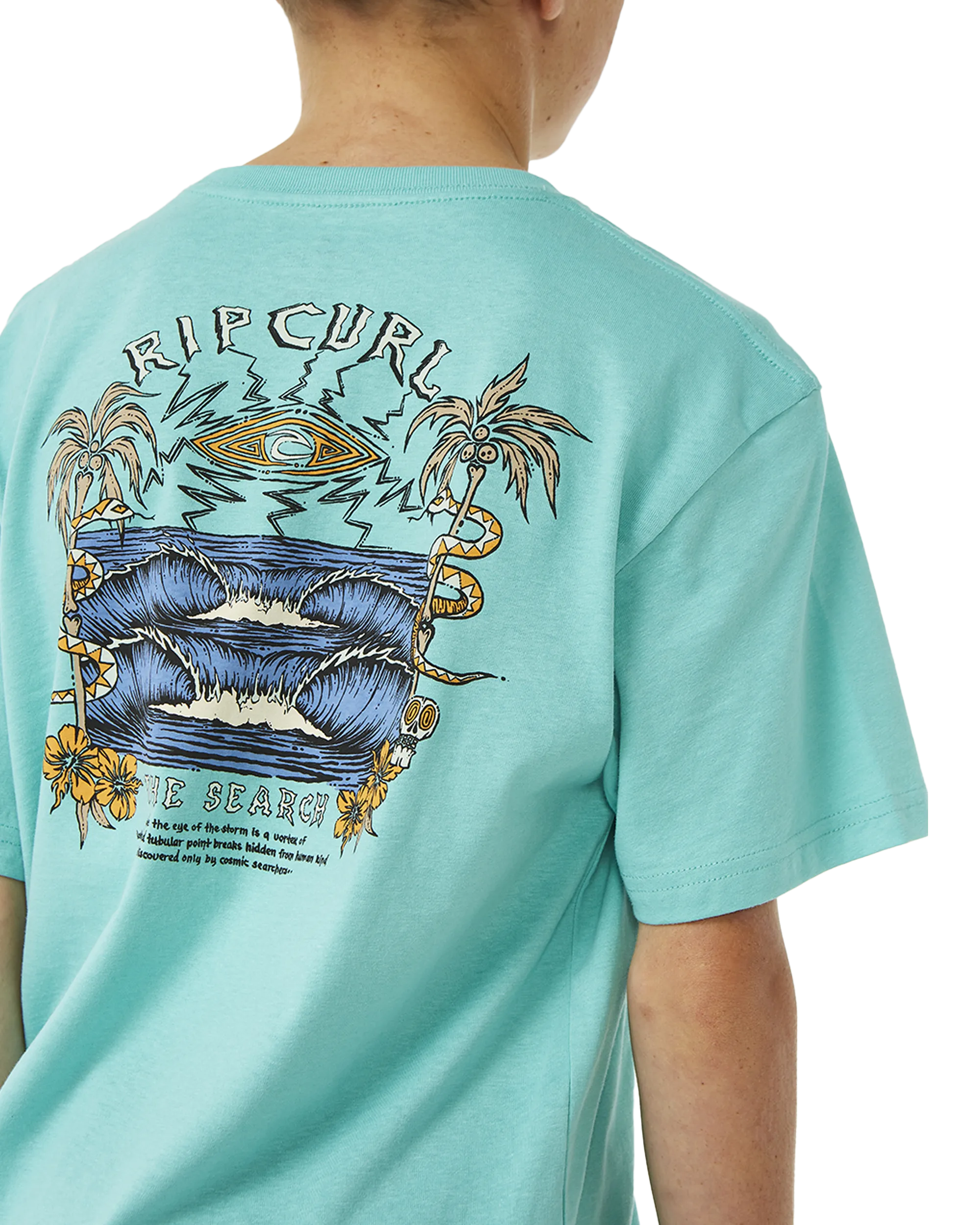 Boys Lost Island Art T-Shirt in Aqua