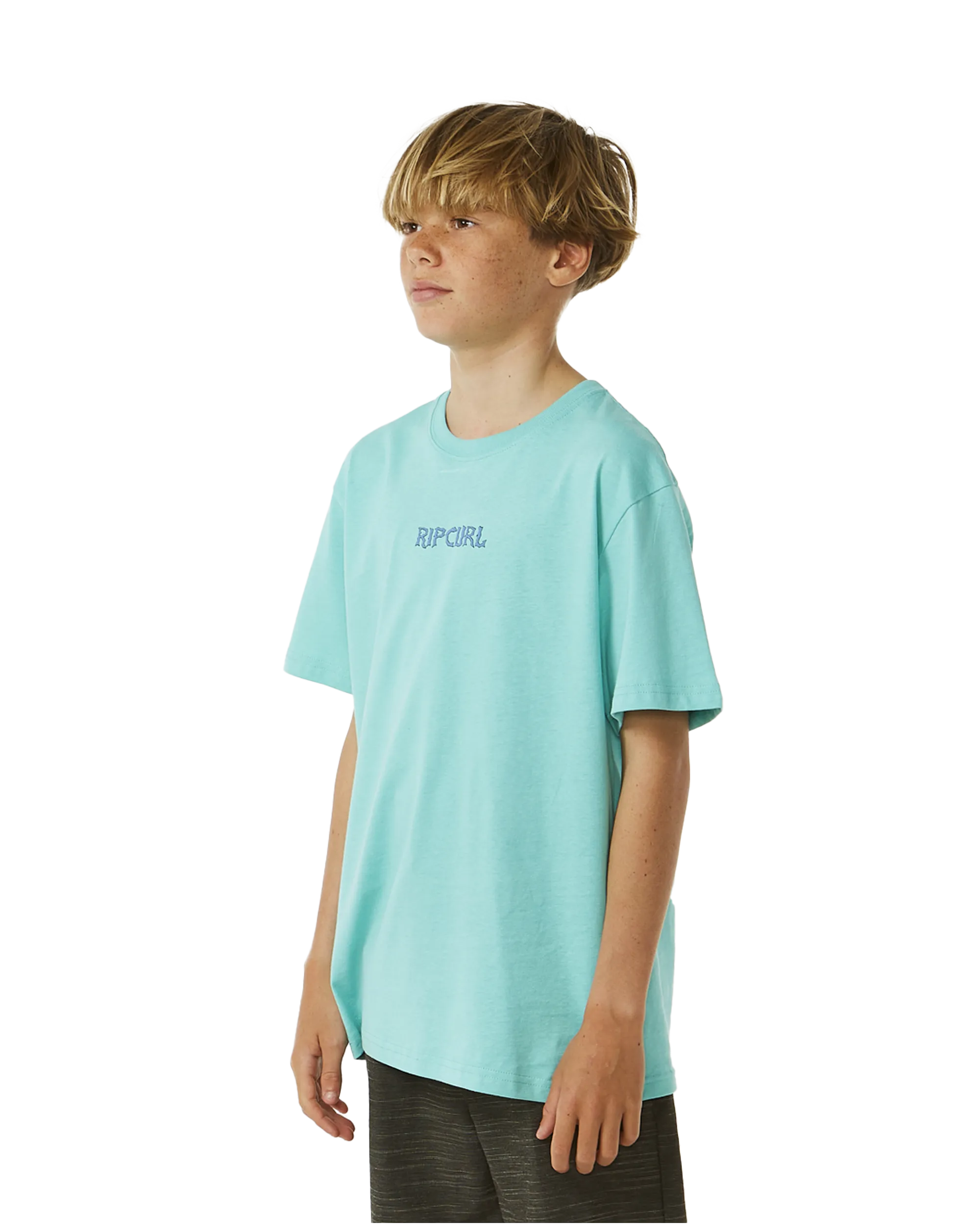 Boys Lost Island Art T-Shirt in Aqua