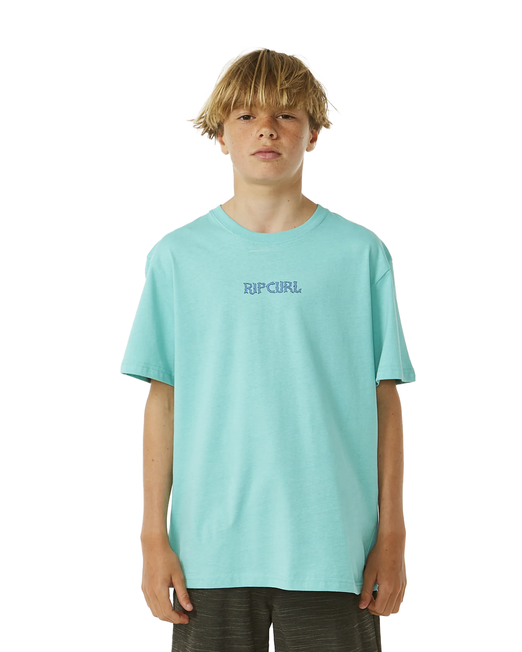 Boys Lost Island Art T-Shirt in Aqua