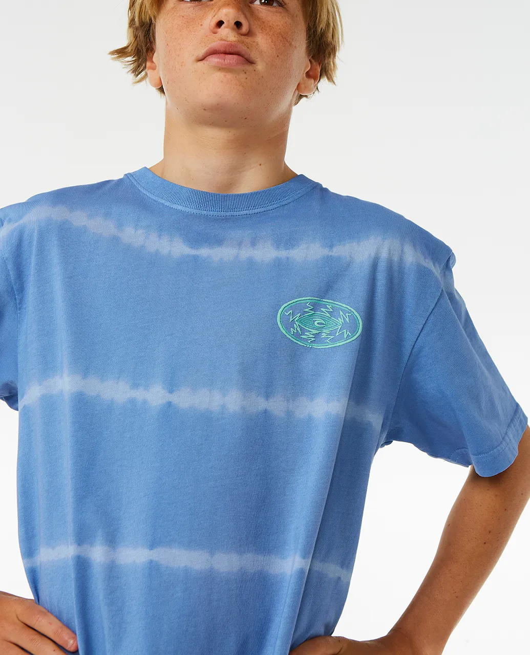 Boys Lost Islands Tie Dye T-Shirt in Blue Yonder