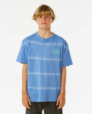 Boys Lost Islands Tie Dye T-Shirt in Blue Yonder