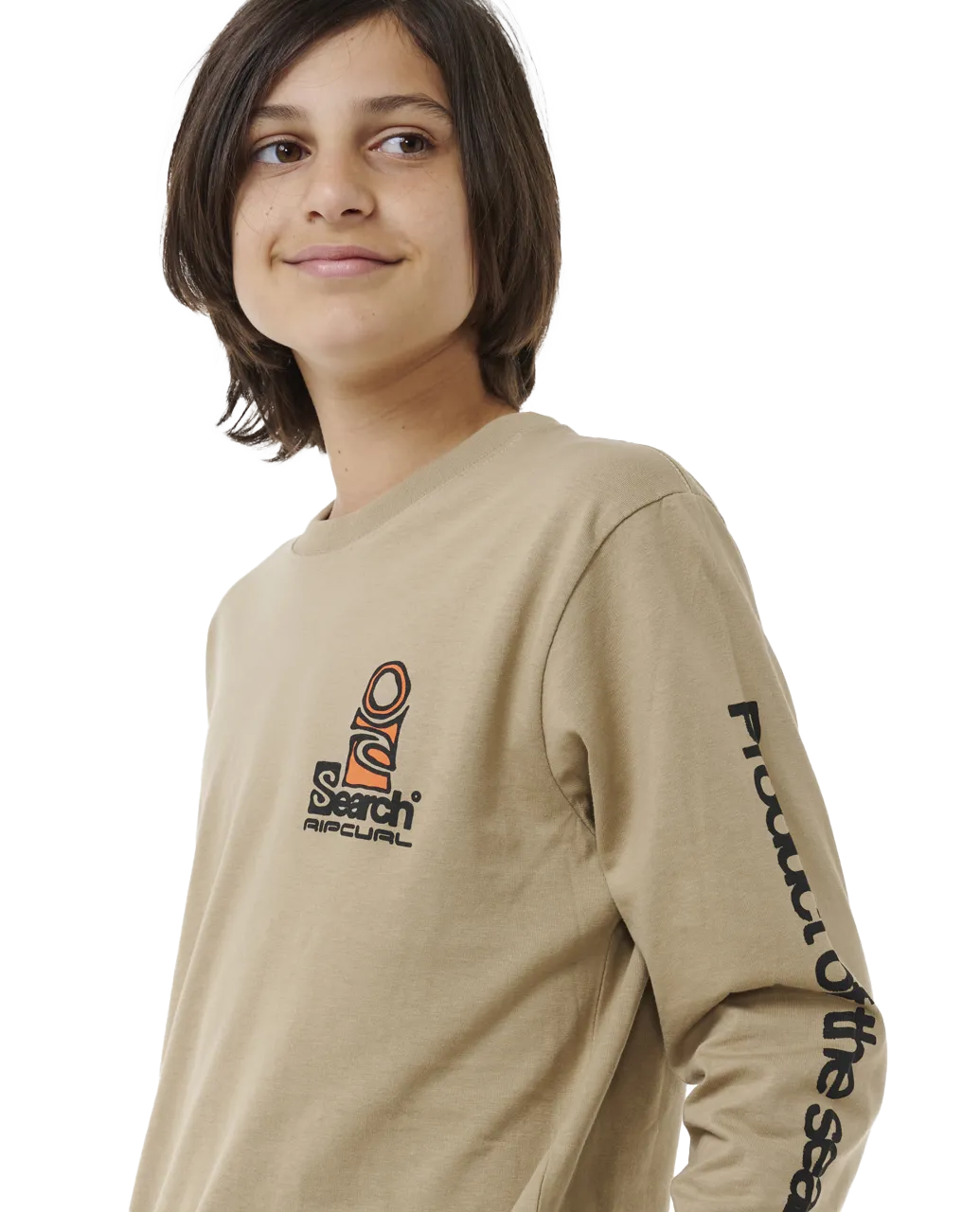 Boys Search Stack T-Shirt in Sand Dune