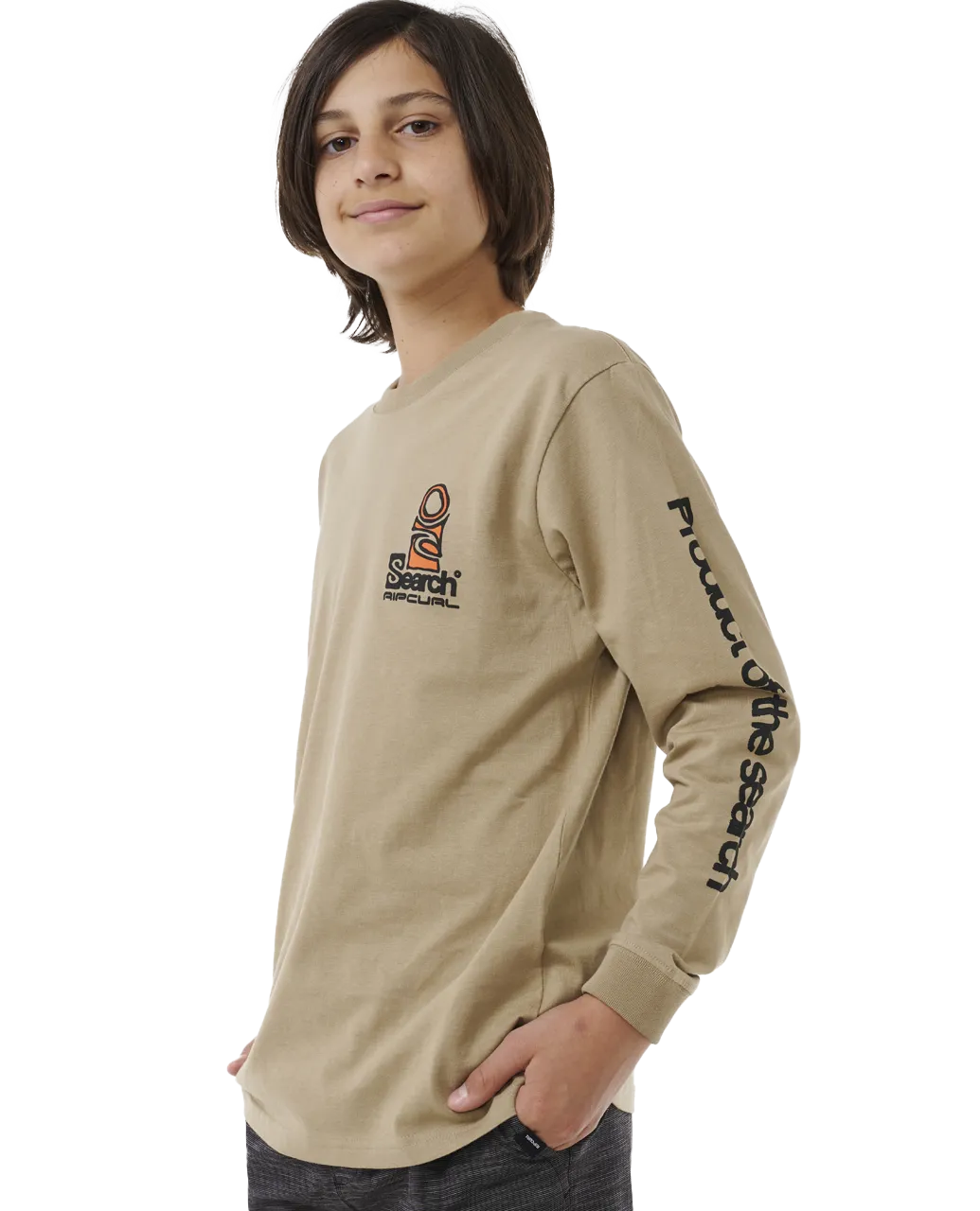 Boys Search Stack T-Shirt in Sand Dune