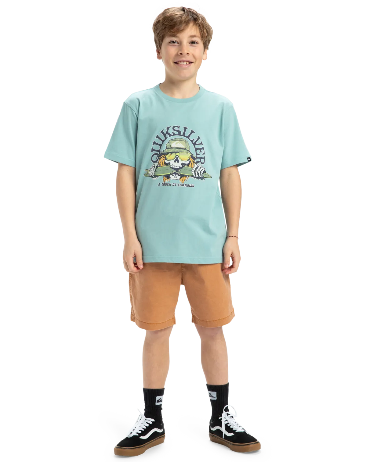 Boys Skull Feast T-Shirt in Aquifer