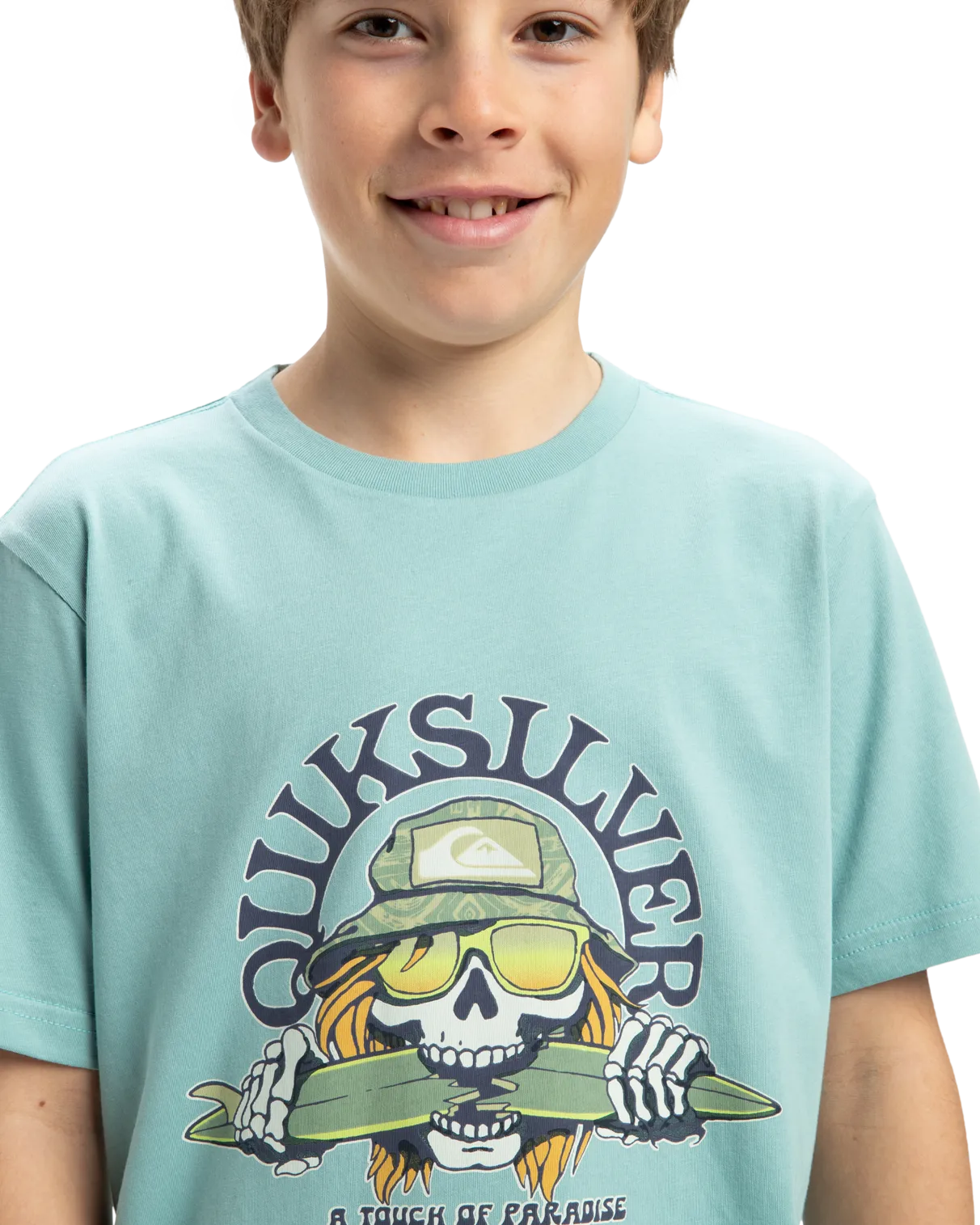 Boys Skull Feast T-Shirt in Aquifer