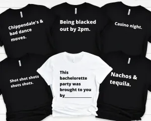 Brought To You By Shirts, Funny Bachelorette Party Shirts