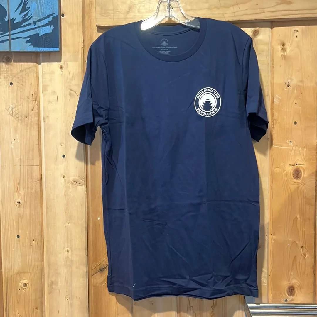 Building The Revolution Skull Logo Tee - Navy Blue