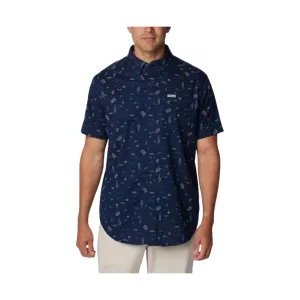 Columbia Men's Rapid Rivers Printed Short Sleeve - Collegiate Navy - ONLINE STORE CREDIT/EXCHANGE ONLY