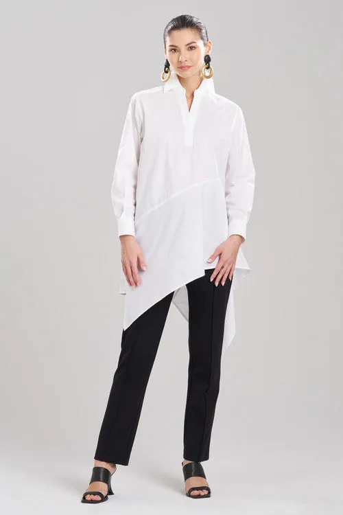 Cotton Poplin Asymmetrical Flounce Shirt