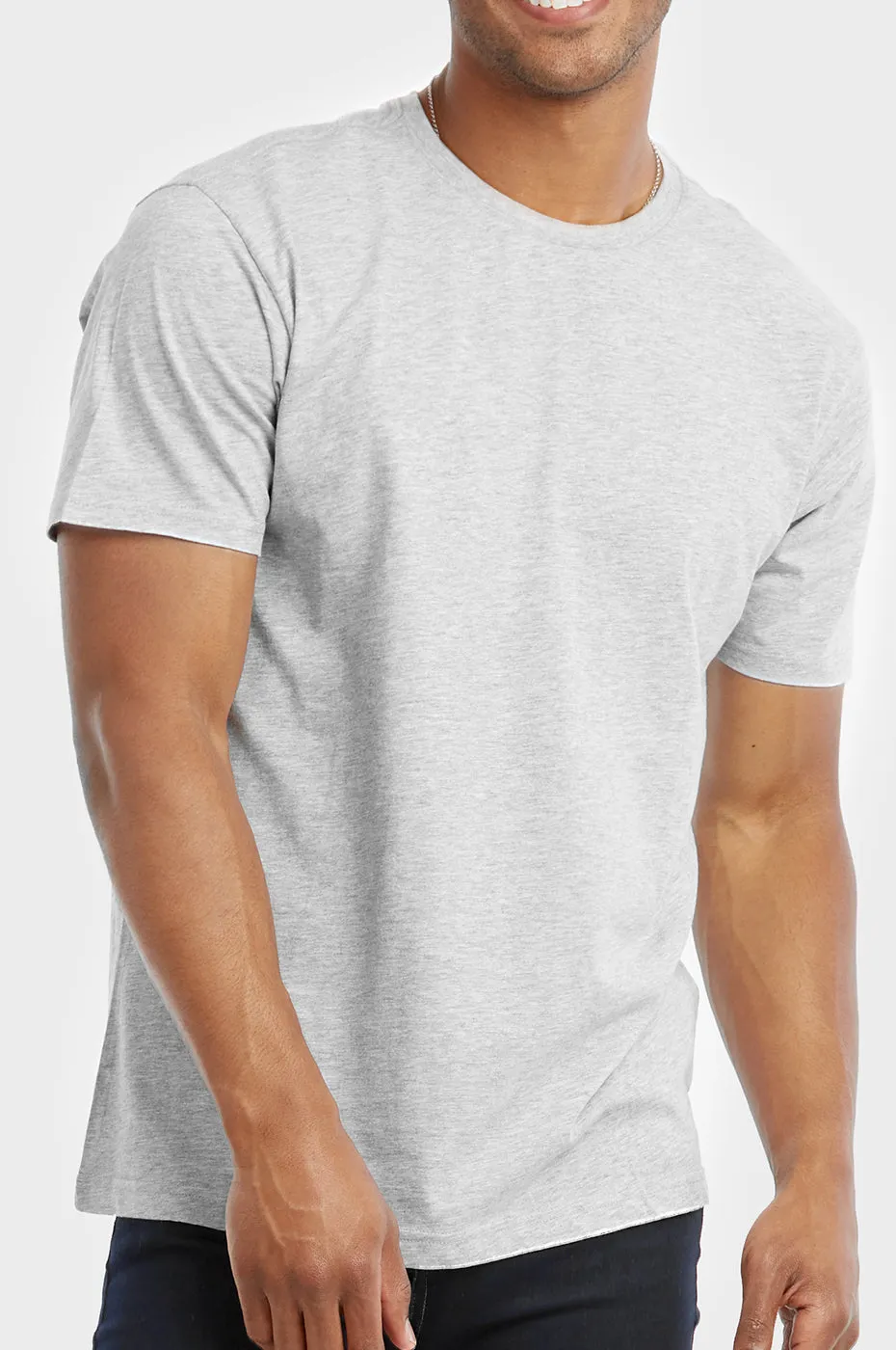 COTTONBELL MEN'S CREW NECK T-SHIRT (TR500C_GR-H)