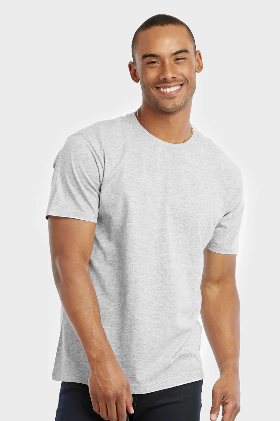 COTTONBELL MEN'S CREW NECK T-SHIRT (TR500C_GR-H)