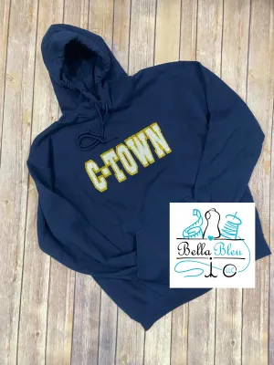 Custom Cheer Name Faux Chenille Sweatshirt Crew