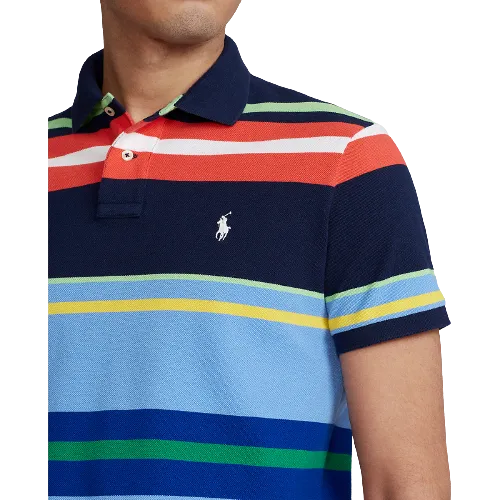 Custom Fit Mesh Polo - Stripe - Multi