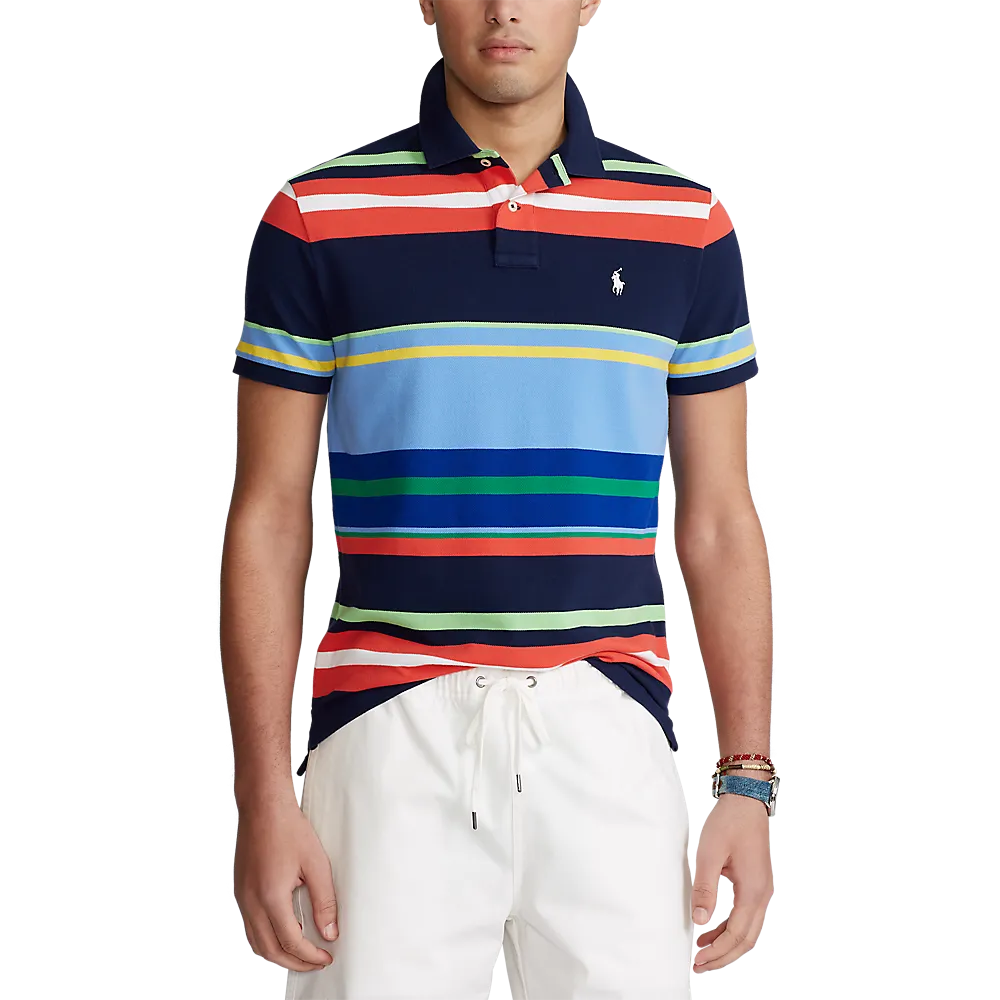 Custom Fit Mesh Polo - Stripe - Multi