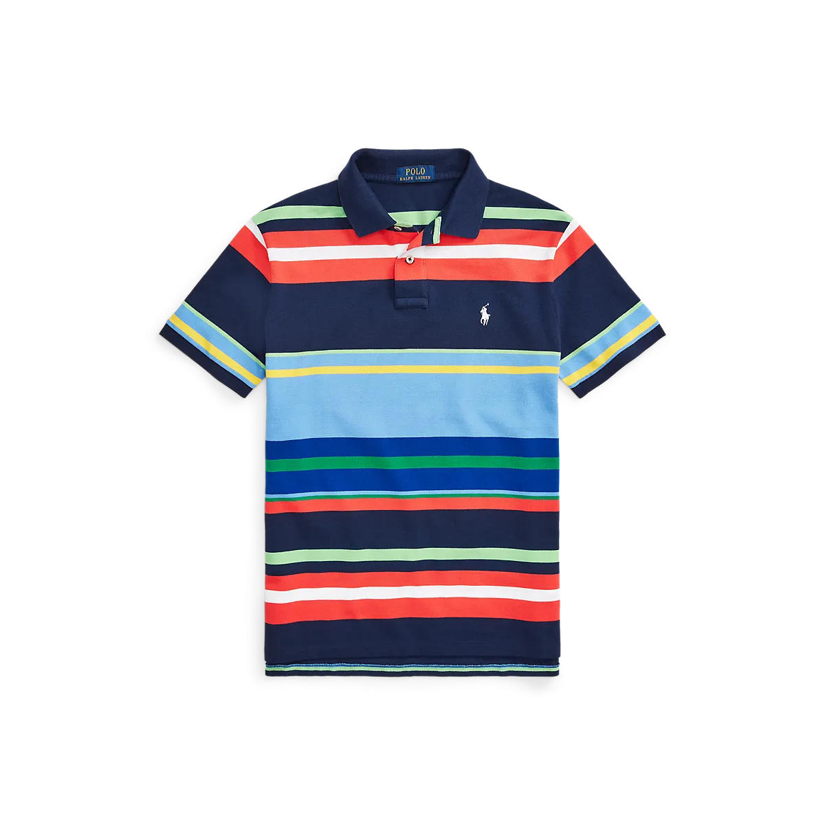 Custom Fit Mesh Polo - Stripe - Multi