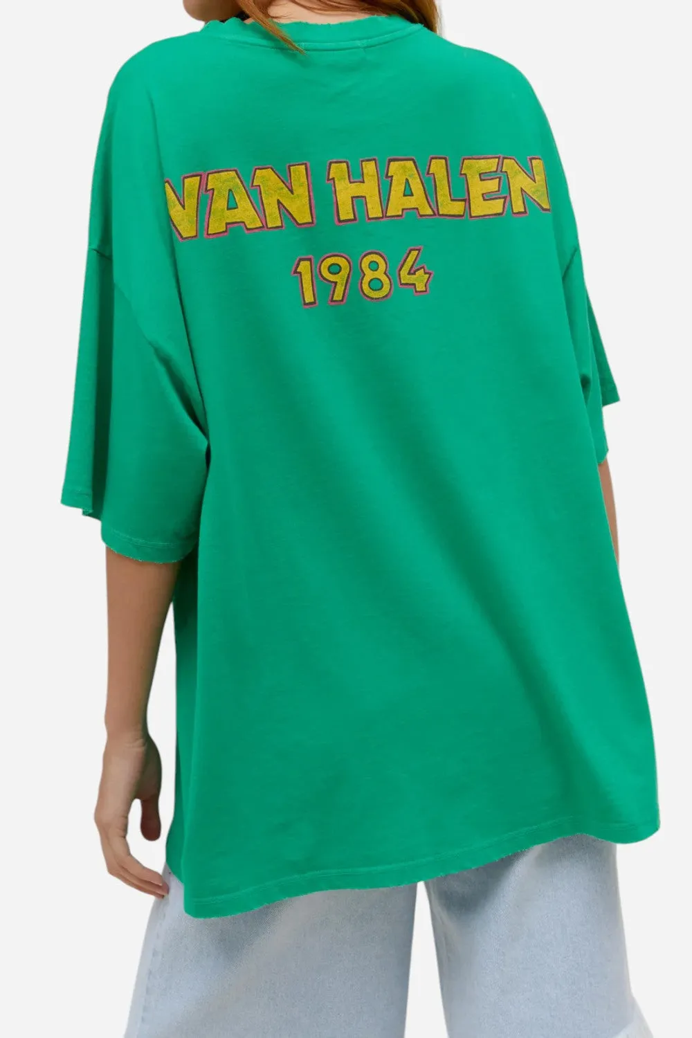 Daydreamer LA Van Halen Tour Of The World Tee in Lucky Green