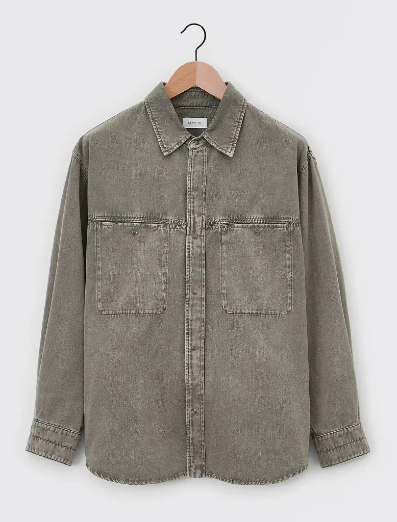 DENIM SHIRT WITH SNAPS