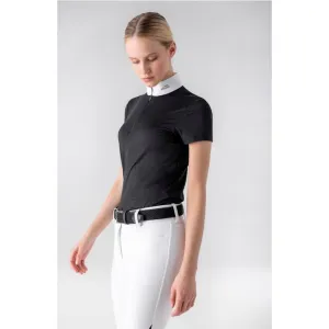 Equiline Ladies Competition Polo Shirt Gliteg Black