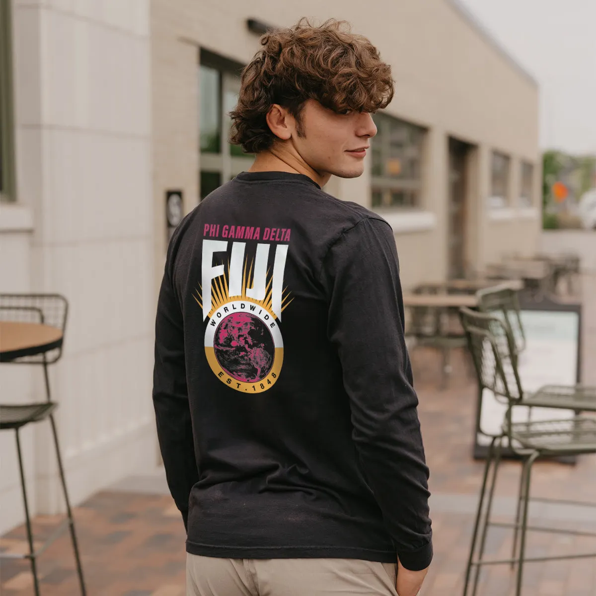 FIJI Comfort Colors Retro Worldwide Long Sleeve Tee