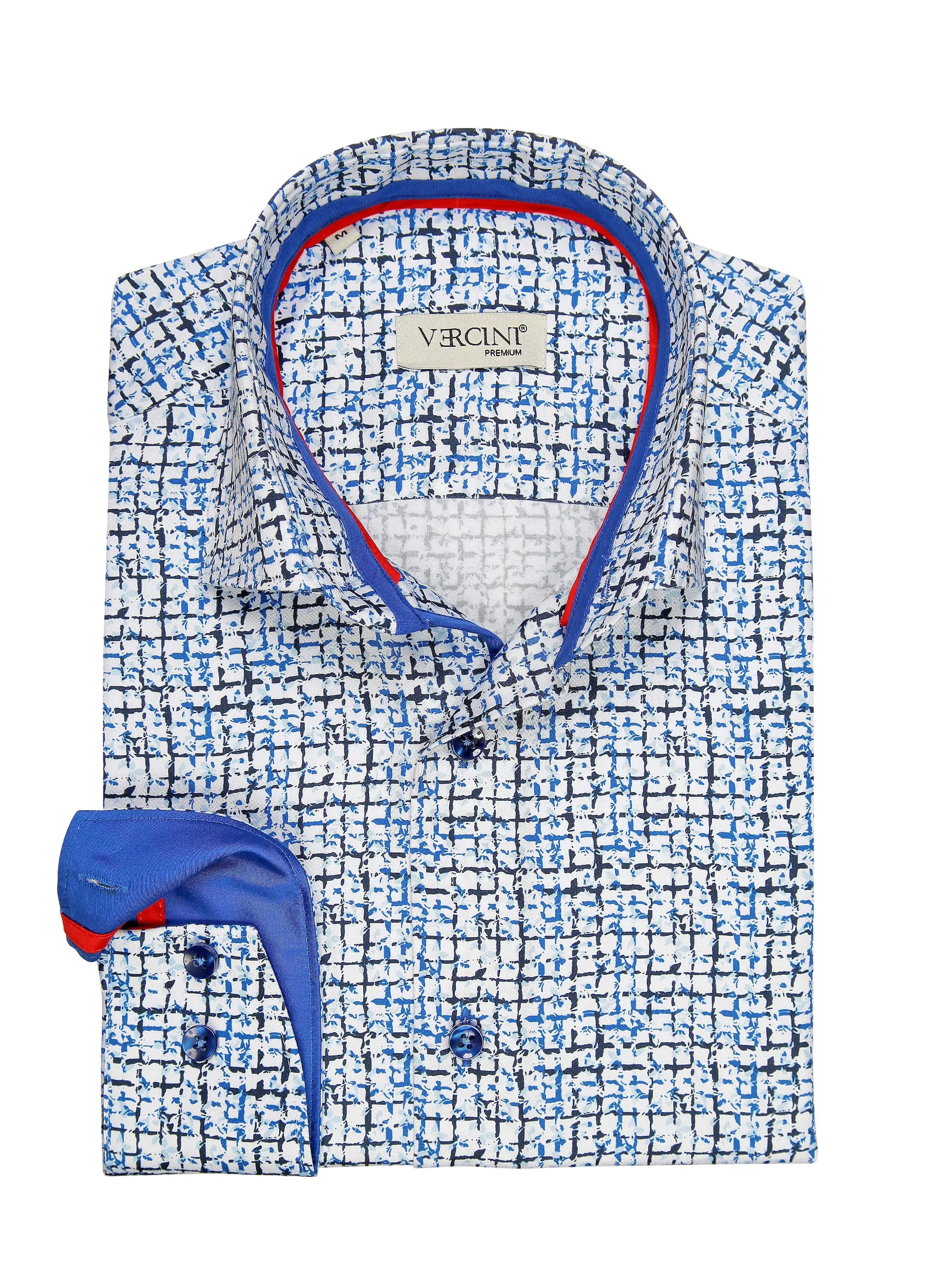 Geometric Symphony Button-Down casual Shirt