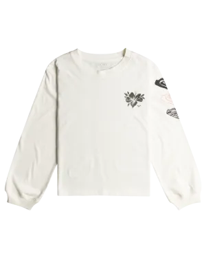 Girls Let Somebody Go Long Sleeve T-Shirt in Egret