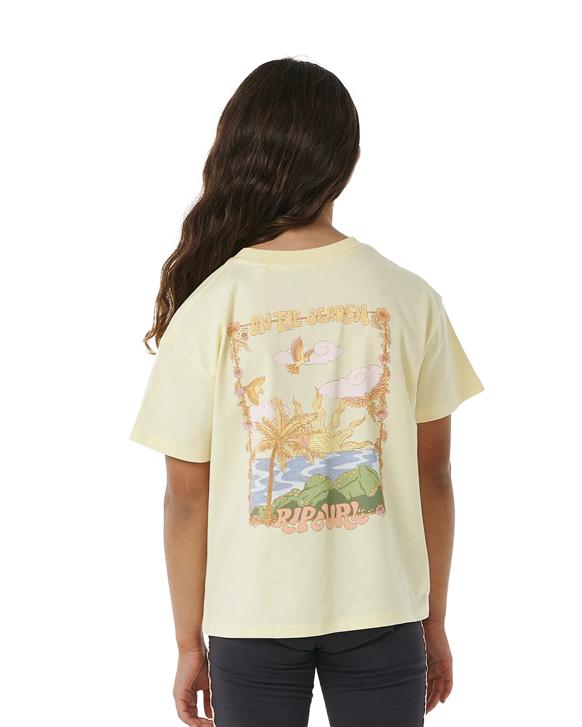 Girls Tropic Search T-Shirt in Lemon Ice