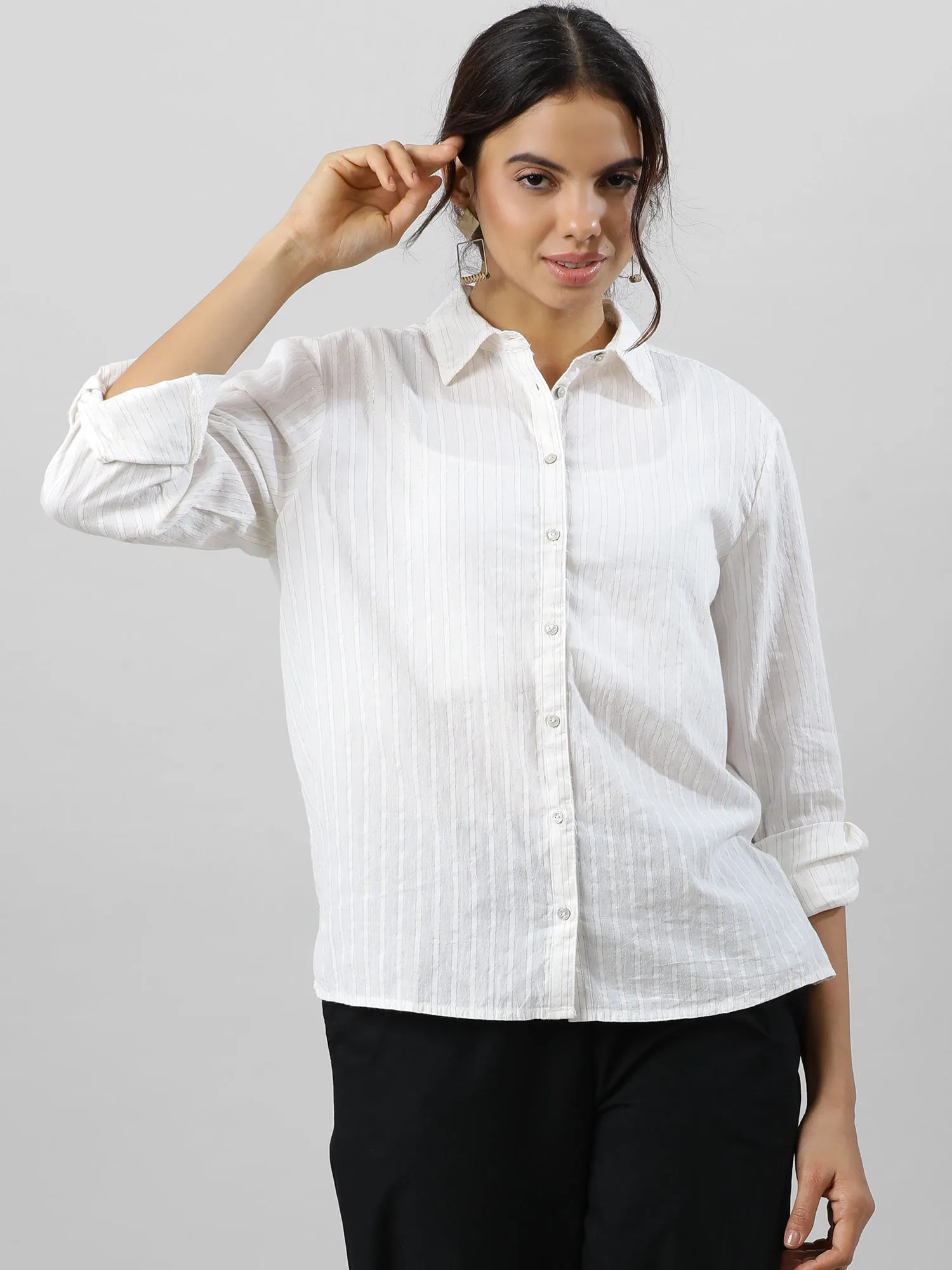 Golden Stripes Statement Shirt