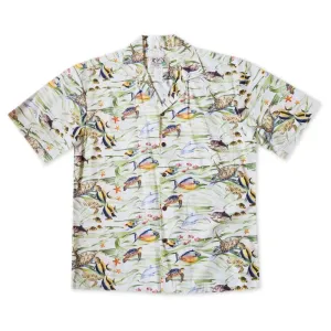 Hanauma Bay White Hawaiian Cotton Shirt