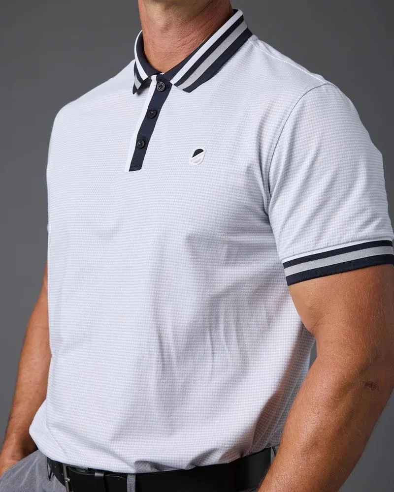 Harlequin Polo Heather Grey/Bright White - AW24