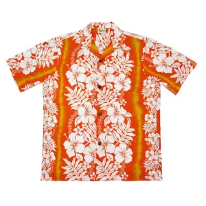 Hibiscus Luau Aloha Shirt | Orange