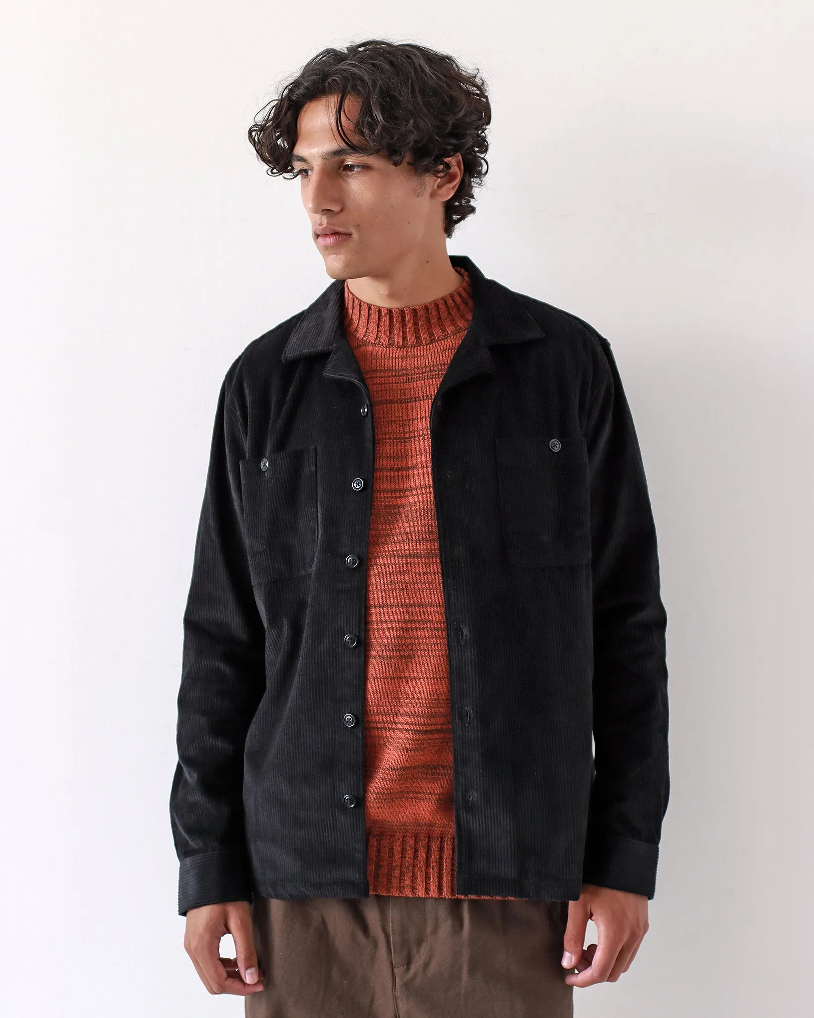 Hiro Shirt - Black Corduroy