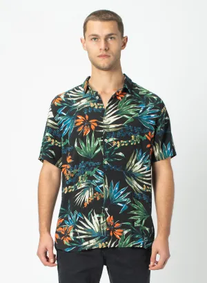 Holiday Short-Sleeve Shirt Black Tropics - Sale