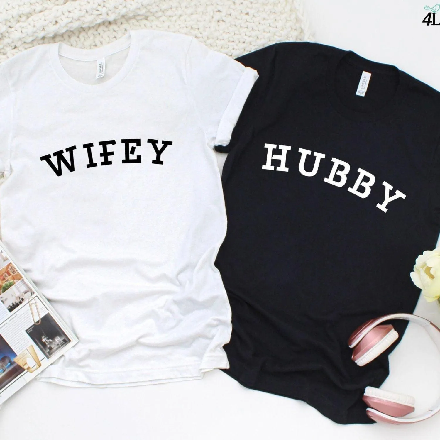 Hubby & Wifey Matching Sets: Ideal for Engagements, Weddings, Bachelorette & Honeymoon!