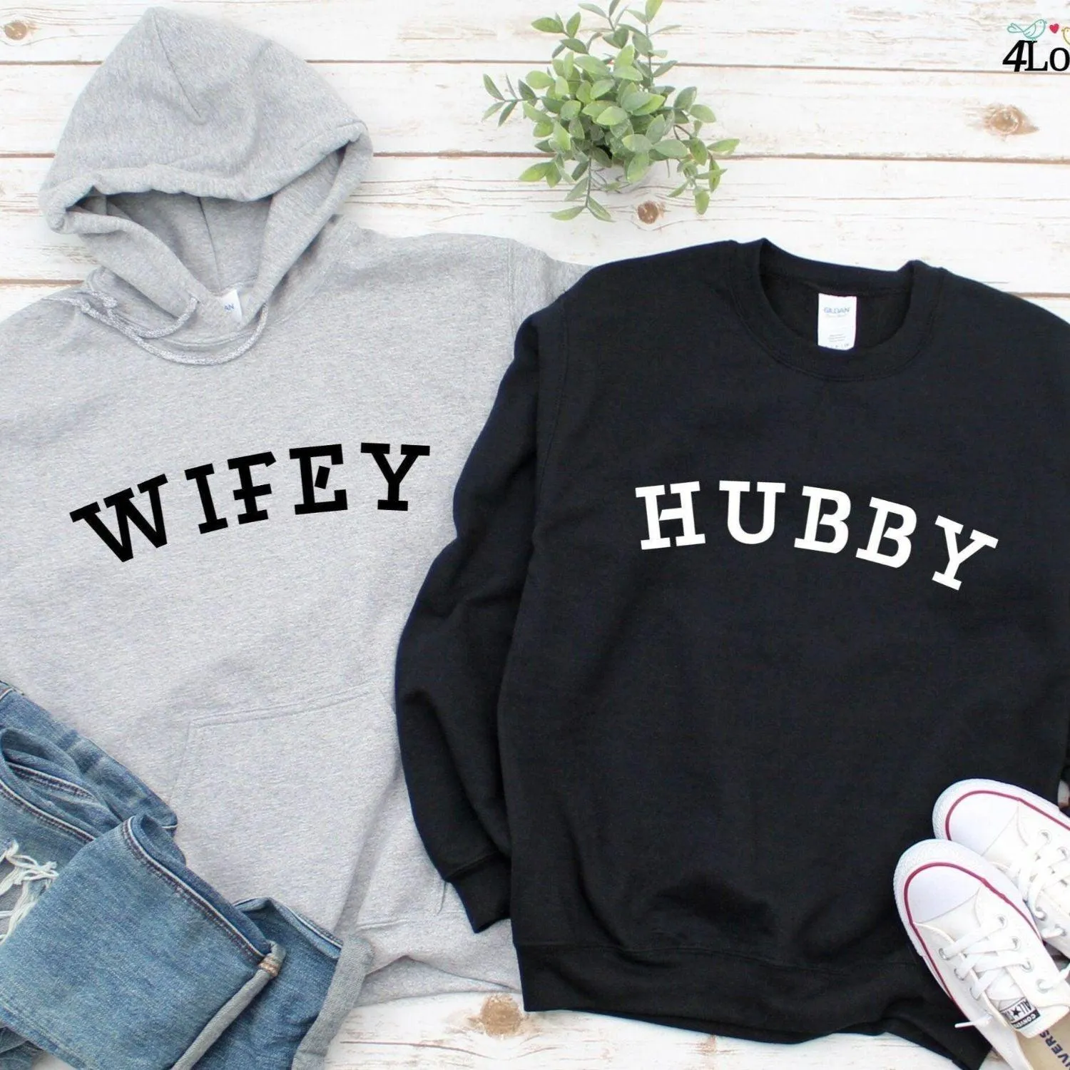 Hubby & Wifey Matching Sets: Ideal for Engagements, Weddings, Bachelorette & Honeymoon!