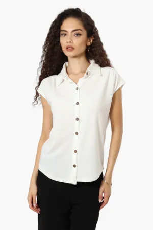 Impress Short Sleeve Button Down Shirt - White