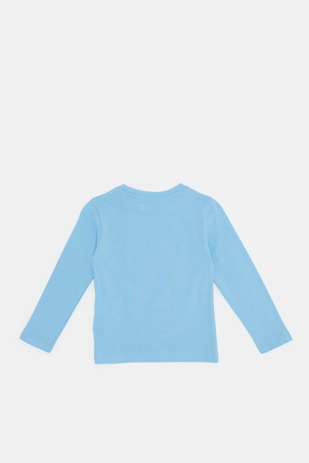 Infant Boys Blue Printed Long Sleeves T-Shirt