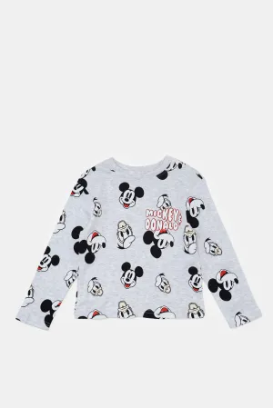 Infant Boys Grey Mickey And Donald T-Shirt